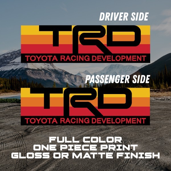 (2) 12″ Toyota Heritage Stack Decals for Toyota Tacoma, Tundra, 4runner
