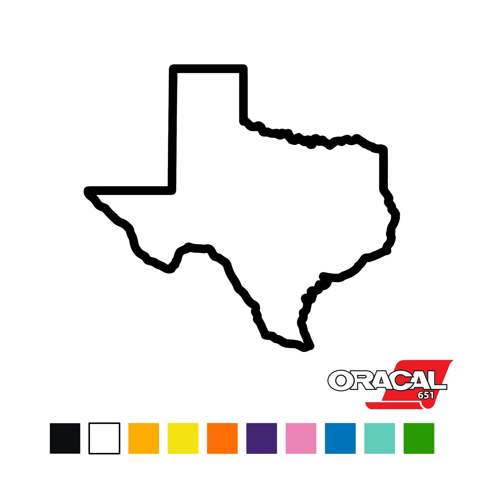 Texas State Outline Peel & Stick Vinyl Decal Sticker Car Vinyl Wrap Film