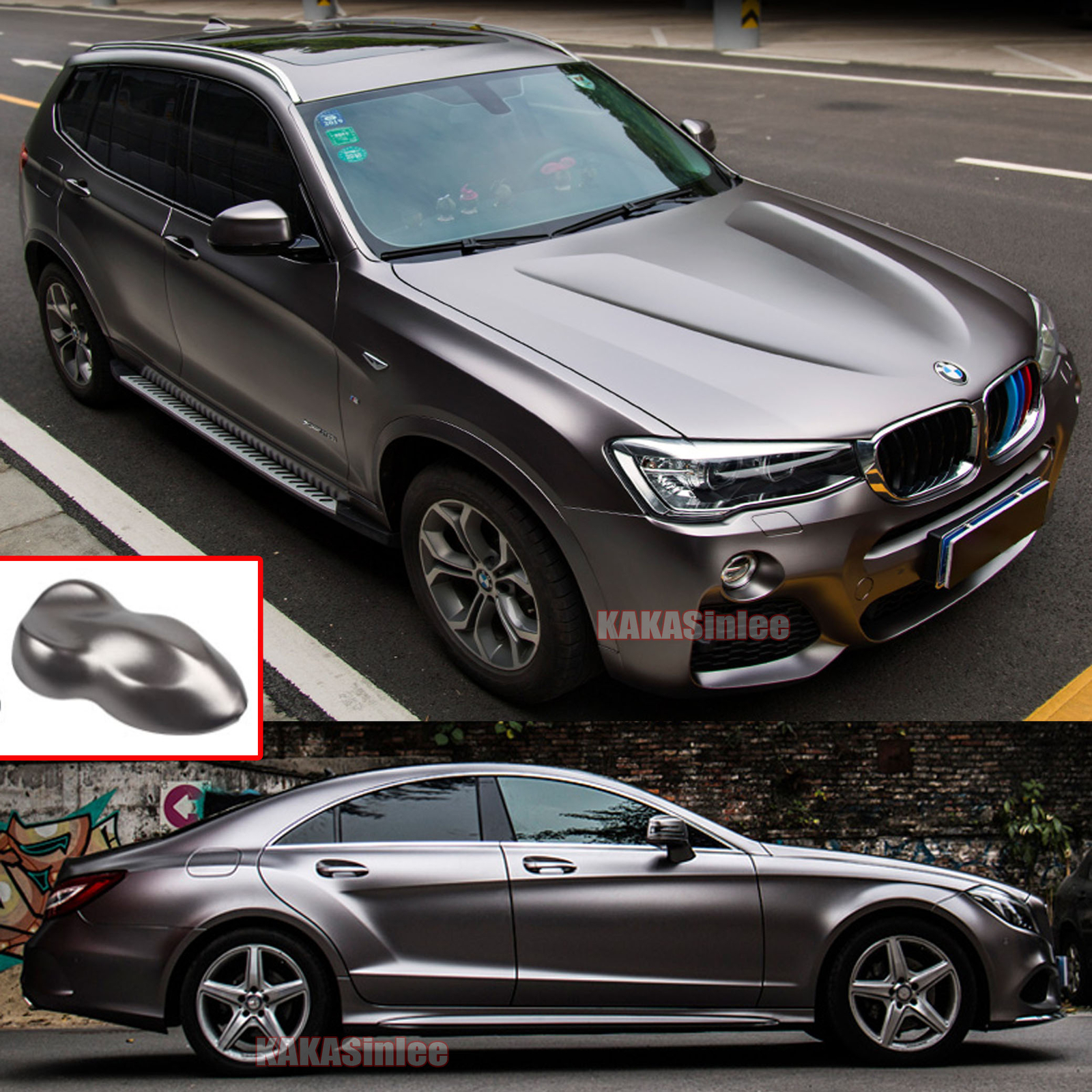 Stretch Pearl Metal Car Wrap Sticker Glitter Satin Chrome Vinyl Decal BN Grey US