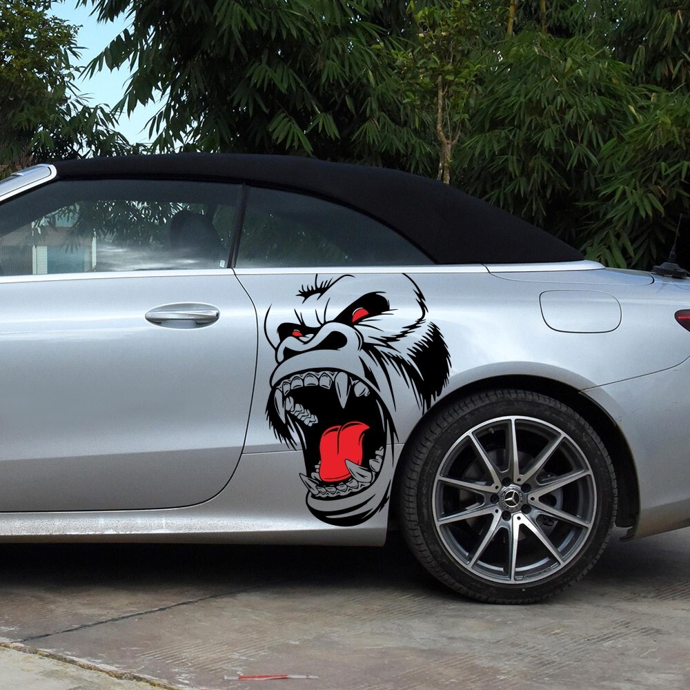 Car Decal Truck Side Door Bonnet Vinyl Horror Gorilla Graphics Decor DIY Sticker