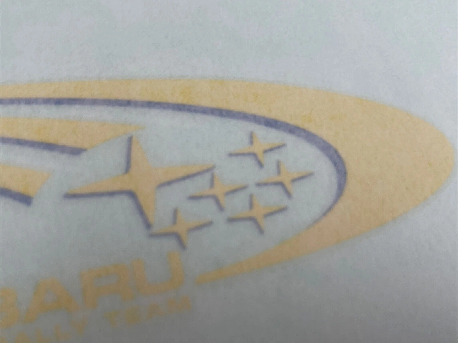 Subaru Impreza STi Left & Right door Decals blue & yellow 93063FE060 93063FE070