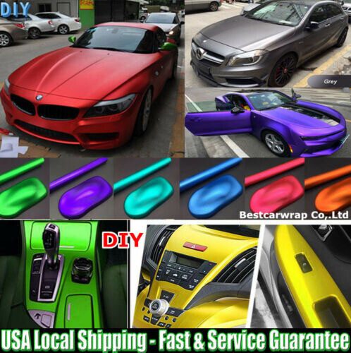 Metallic Matte Satin Chrome Vinyl Film Foil Cover Whole Car Vehicle Bubble Free