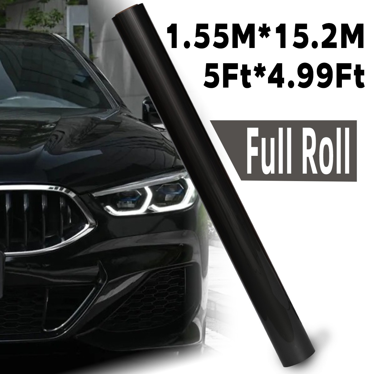 Piano Black Car Wrap PET Vinyl Film Air Release Bubble Free Ultra Gloss
