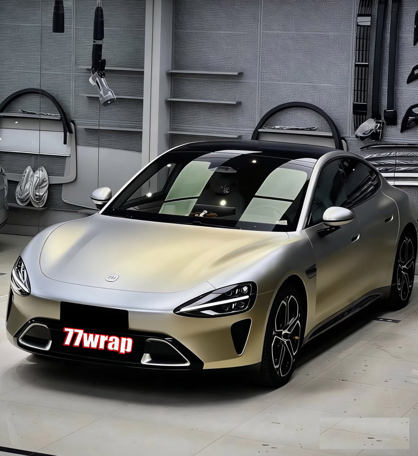 Silver Magic Tech Satin Matte Glossy Metallic Car Vinyl Wrap Hood Sticker PET US