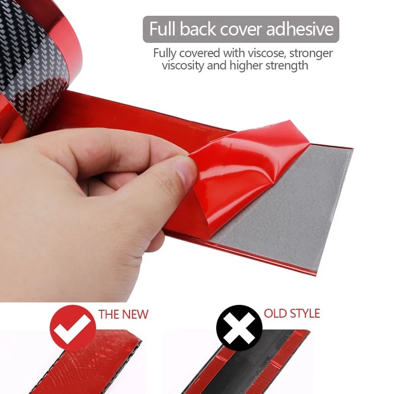 Car Door Bumper Sill Protective Film Carbon Fiber Scratch Guard Strip