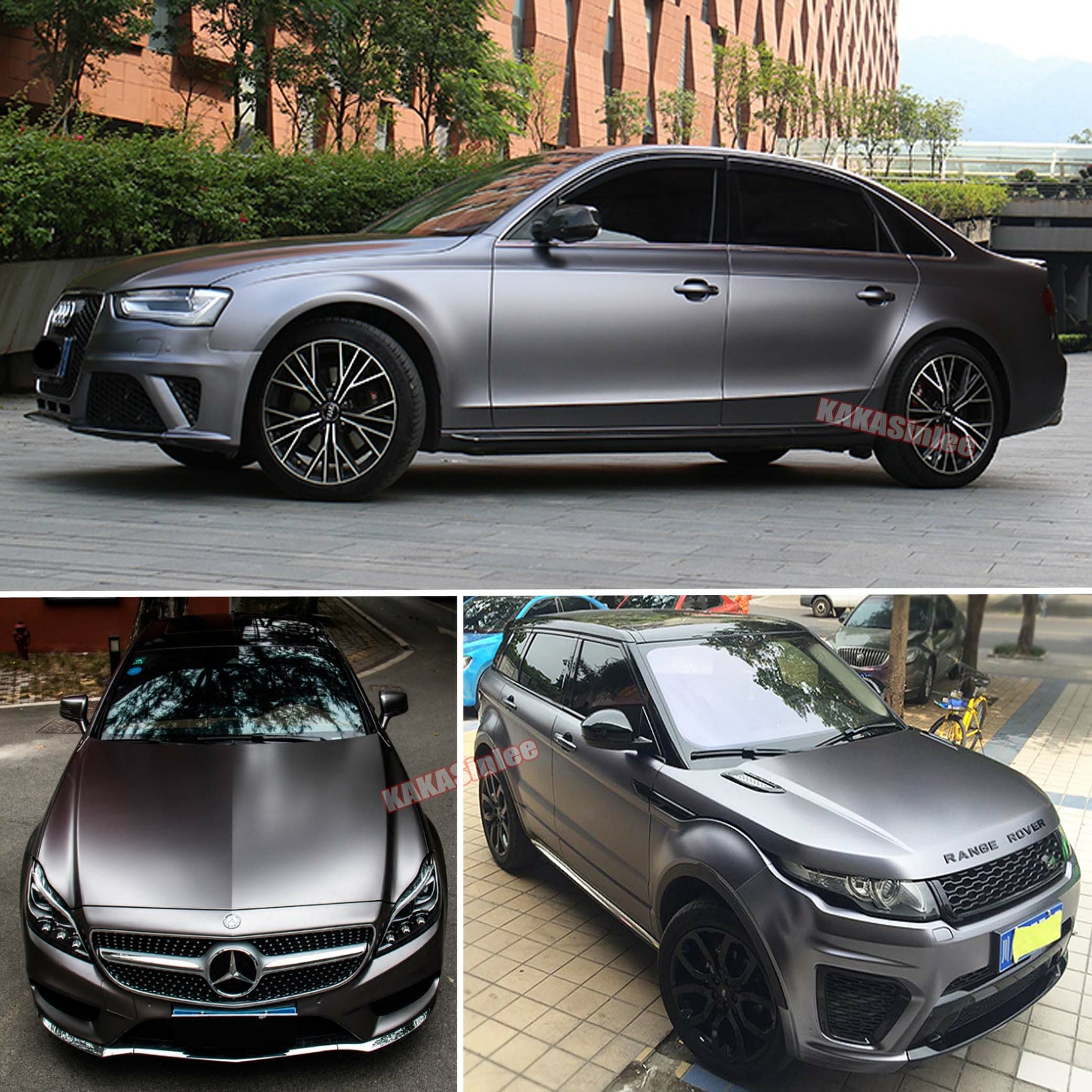 Flexible Car Pearl Metal Steel Glitter Satin Chrome Vinyl Wrap Sticker T Grey US