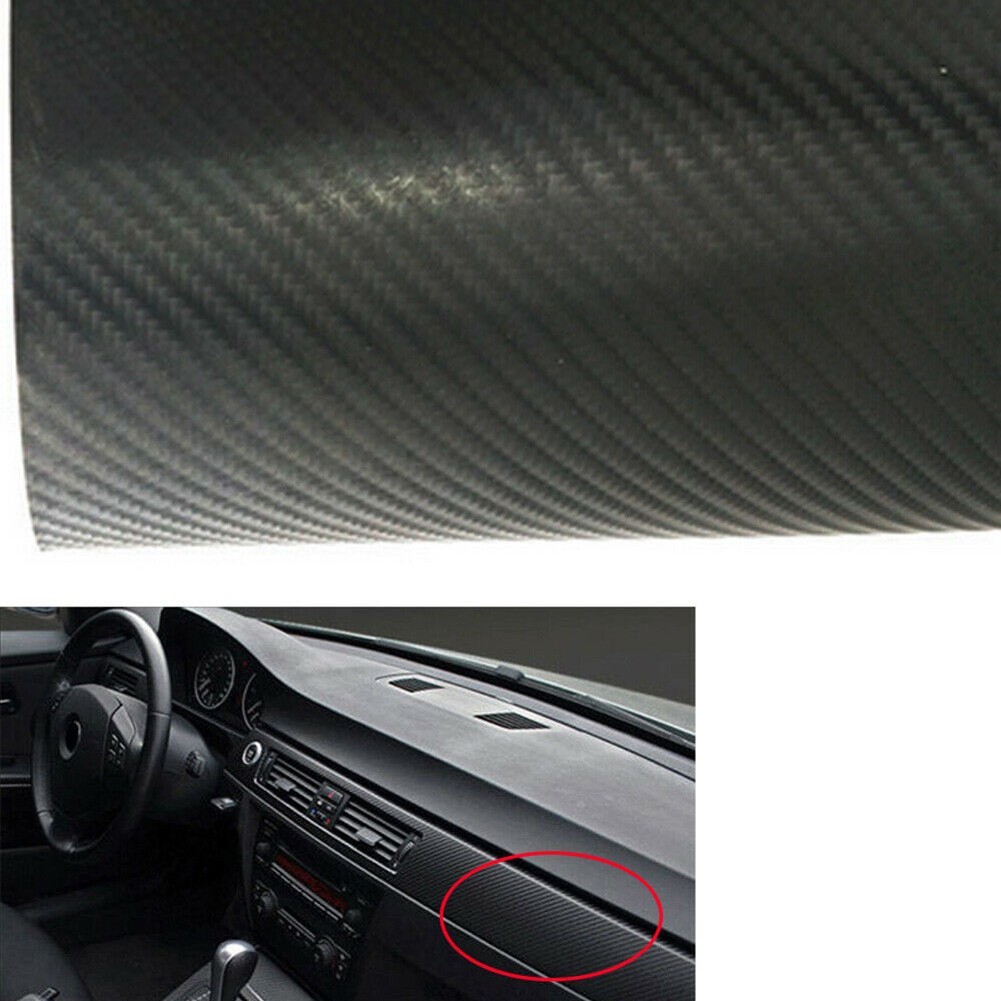 3D Car Interior Carbon Fiber Vinyl Wrap Sticker /Dashboard Trim Panel Roll Decal