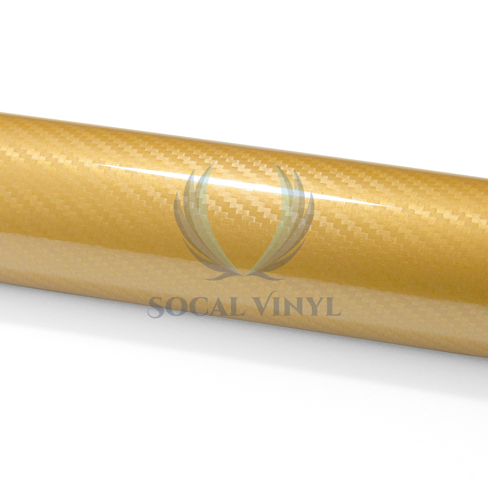 5D Carbon Fiber Gold High Gloss Glossy Auto Vinyl Wrap Sticker Decal Sheet Film