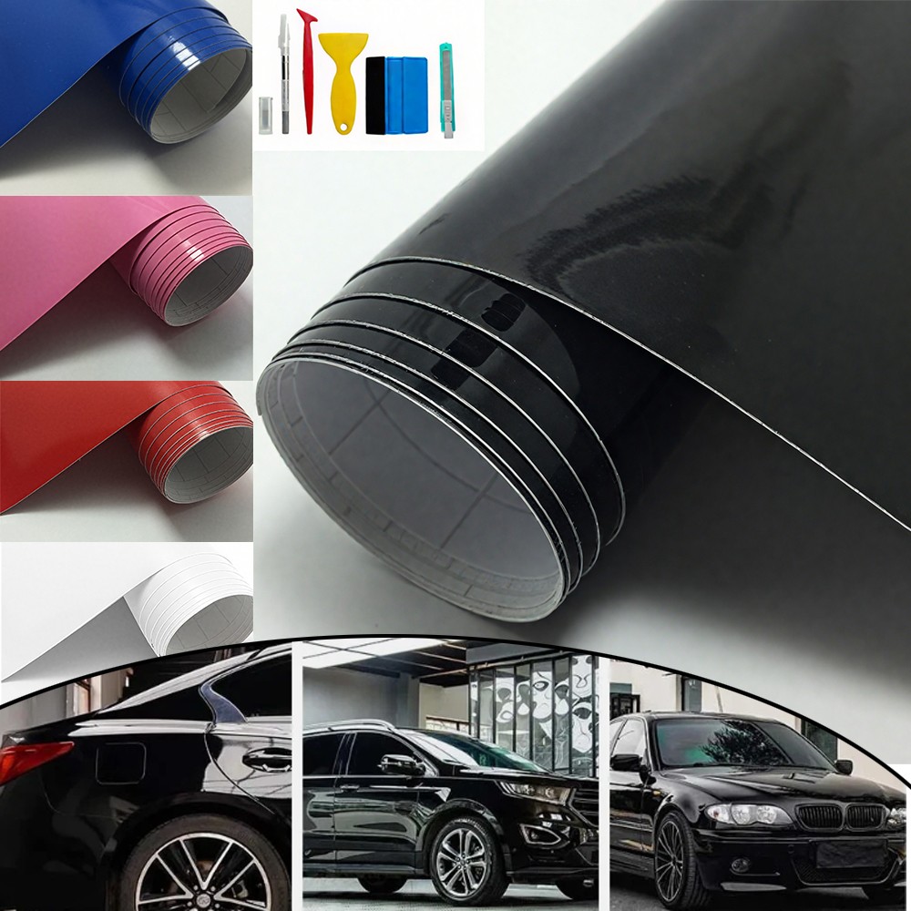 High Gloss Glossy Car Vinyl Wrap Sticker Decal Sheet Film Air Release 30x150CM
