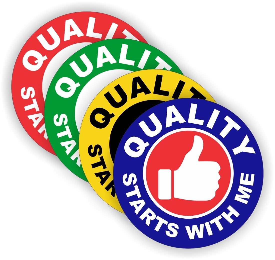 4-pack Quality Starts with Me 2″ Multi Color Vinyl Stickers Decals [NO TRACKING]