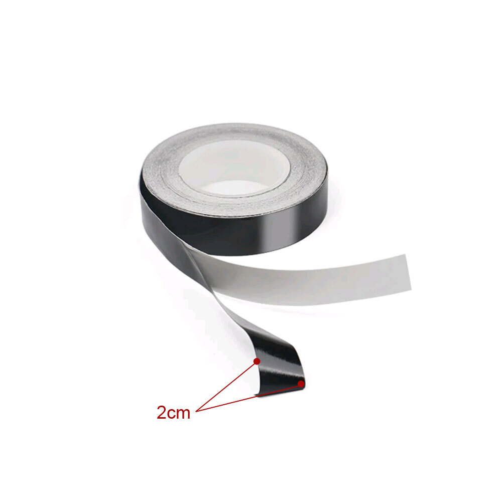 Car Window Trim Vinyl Film Door Waistline DIY Sticker Black Line 1 Roll 2cm*10m