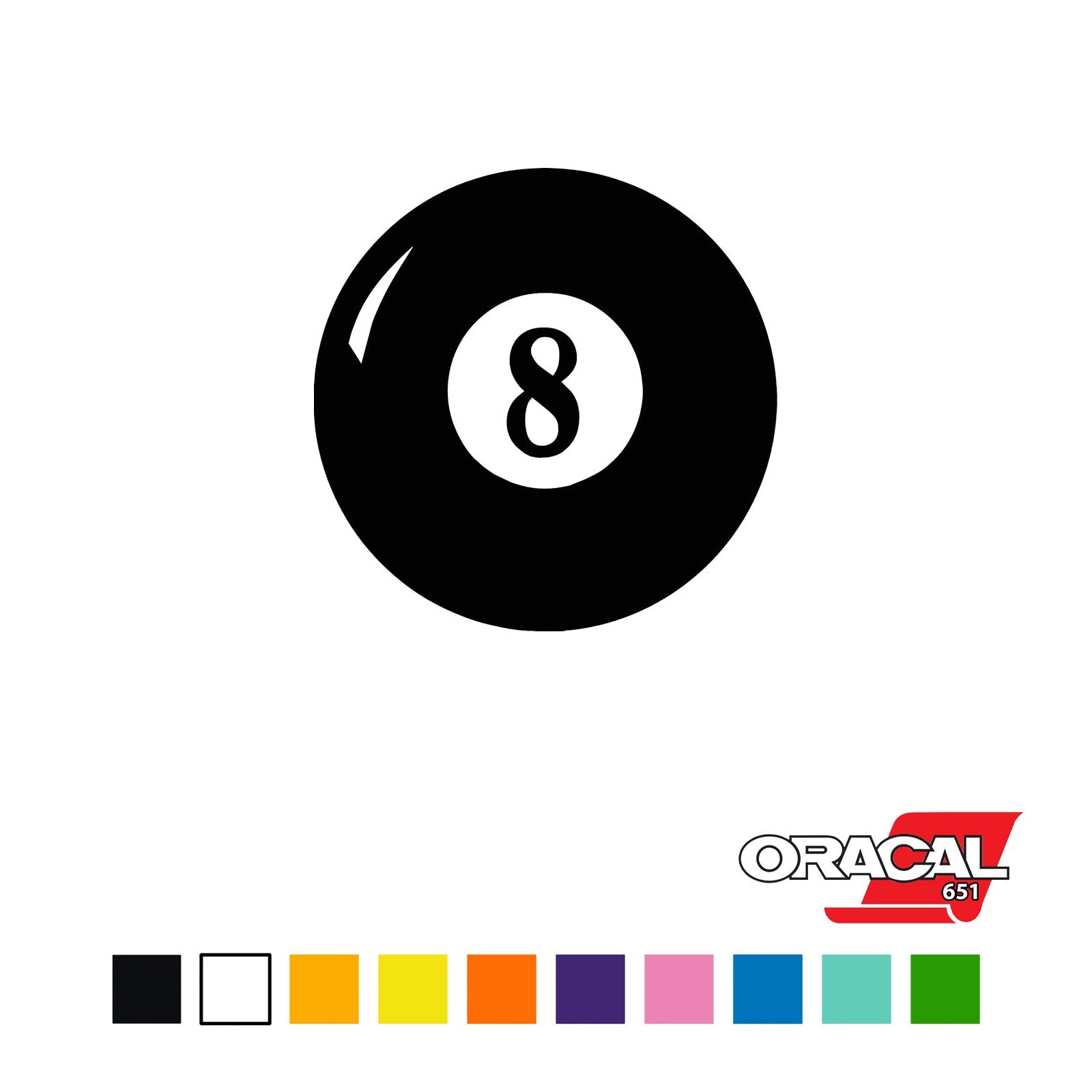 8 Ball Peel & Stick Vinyl Decal Sticker Car Vinyl Wrap Film