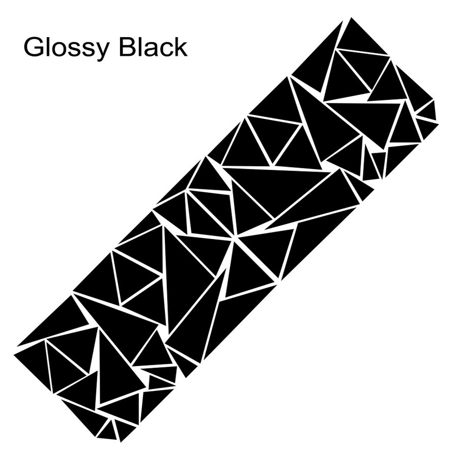 Geometric Triangle Graphics Decal Car Exterior Decoration Glossy Black Sticker