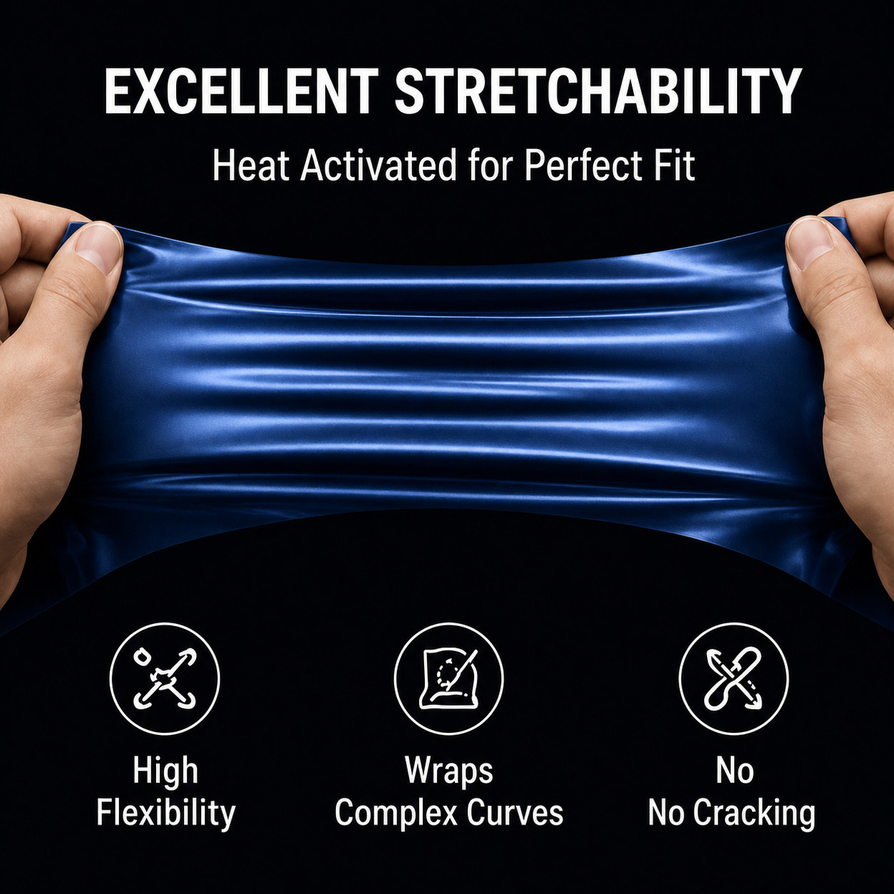 5ft x 50ft Matte Chrome Blue Car Wrap Ultra Smooth No Orange Peel Air Release