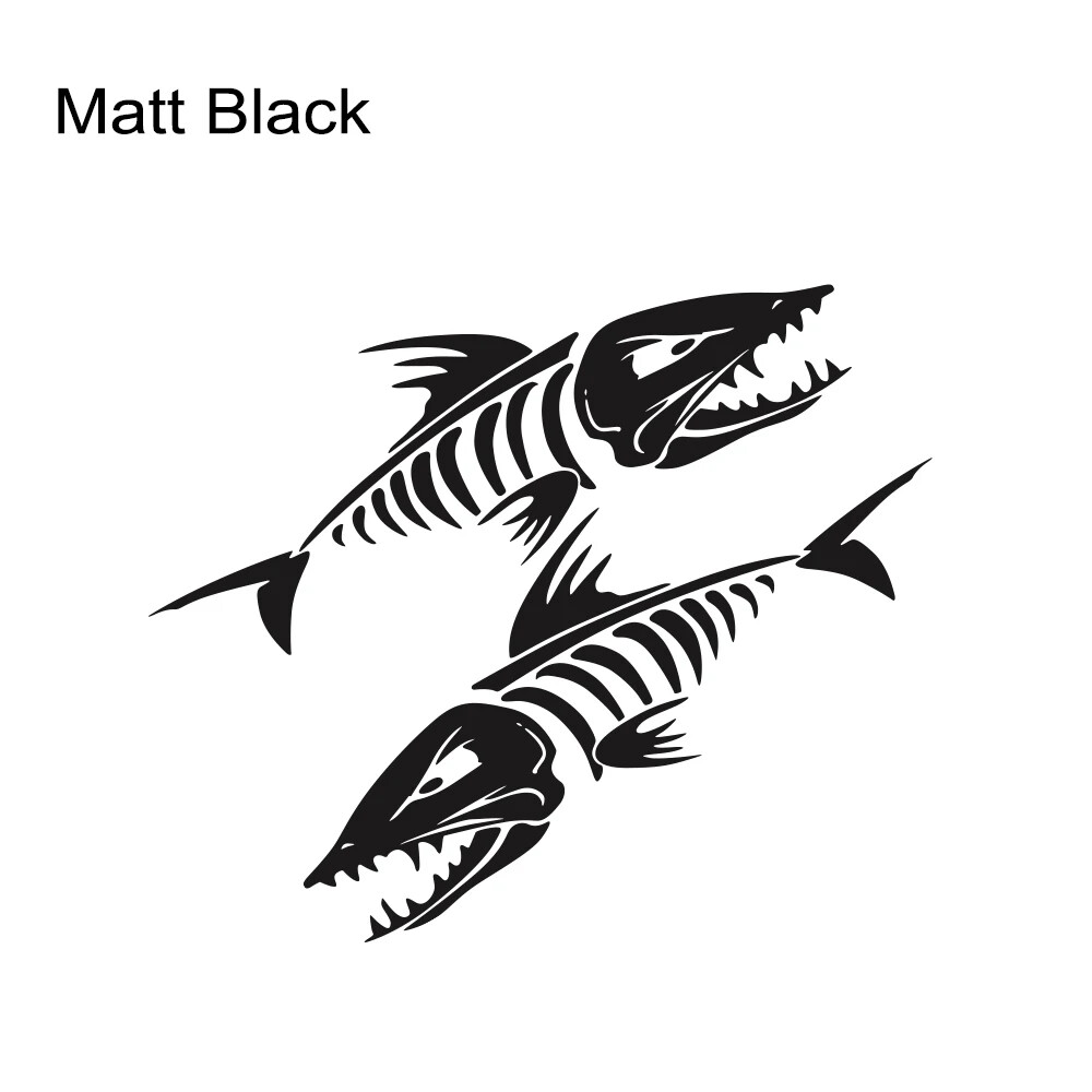 Fish Bone Stickers For Boat Body Decal Styling Engine Hood Decor Cruise Cover