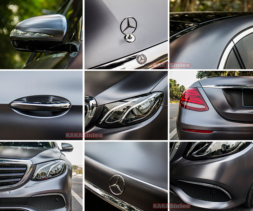 Flexible Car Pearl Metal Steel Glitter Satin Chrome Vinyl Wrap Sticker T Grey US