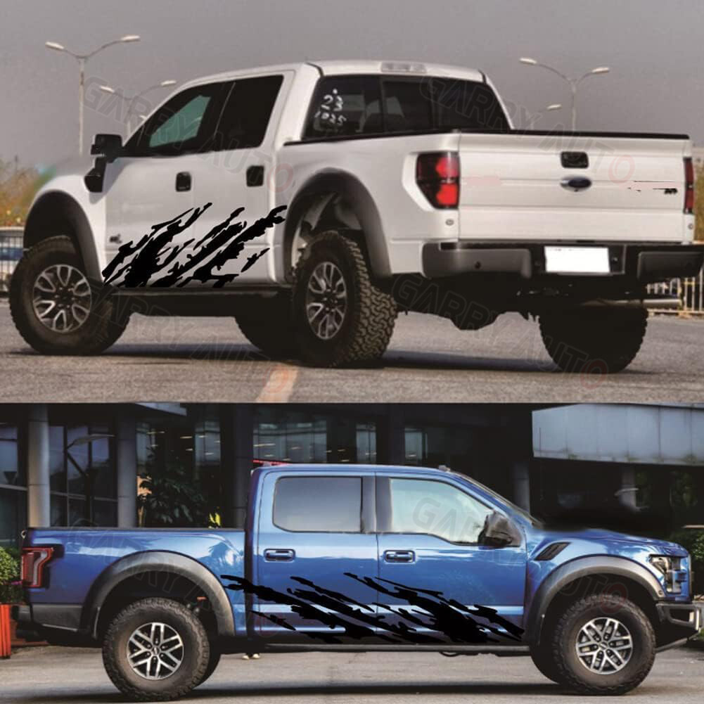 2X 90in MUD SPLASH Large Truck vinyl side graphics decals. Any Vehicle