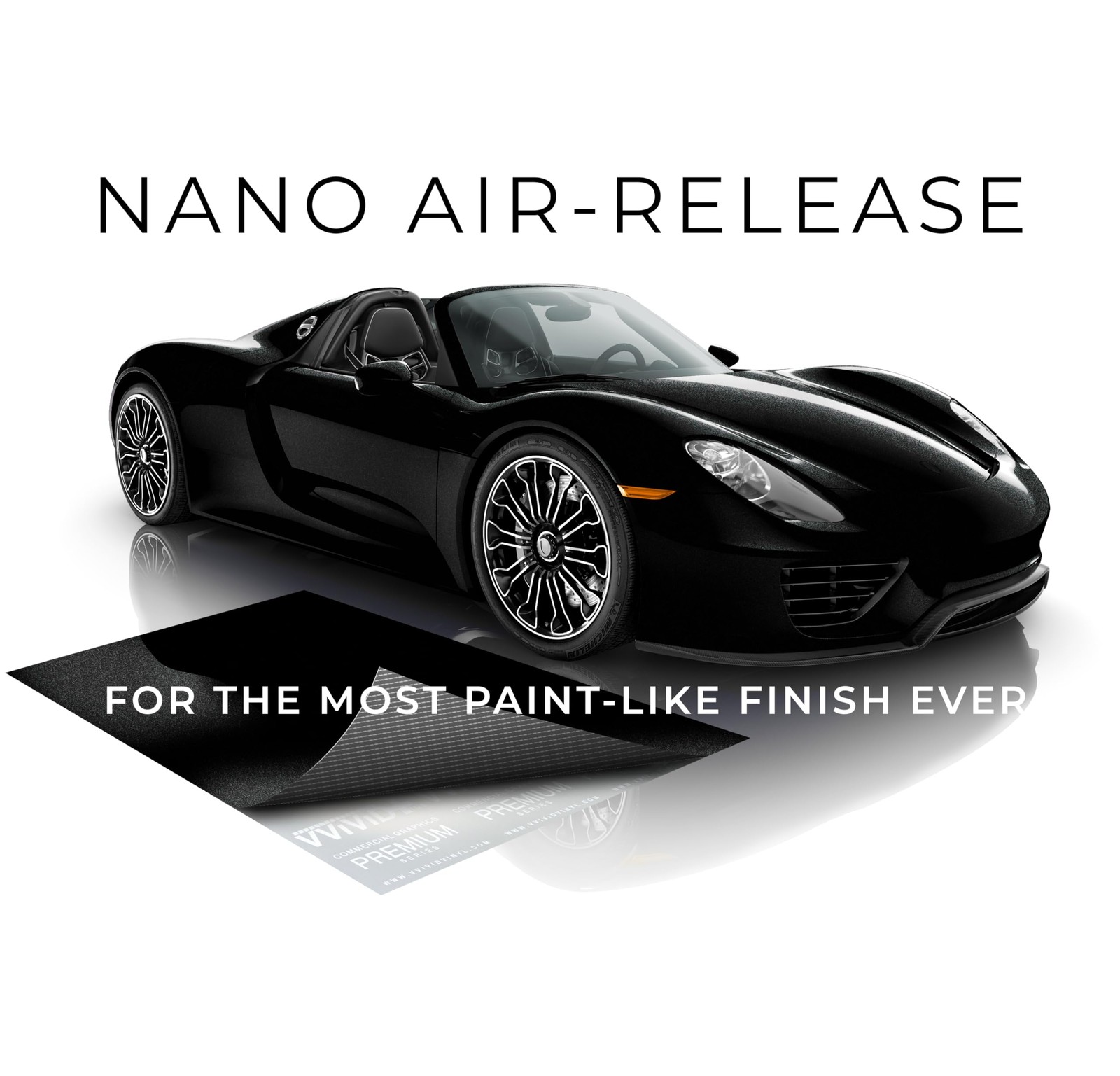 VViViD+ Ultra Gloss Black Metallic Diamond Crystal Vinyl Car 1ft x 5ft,