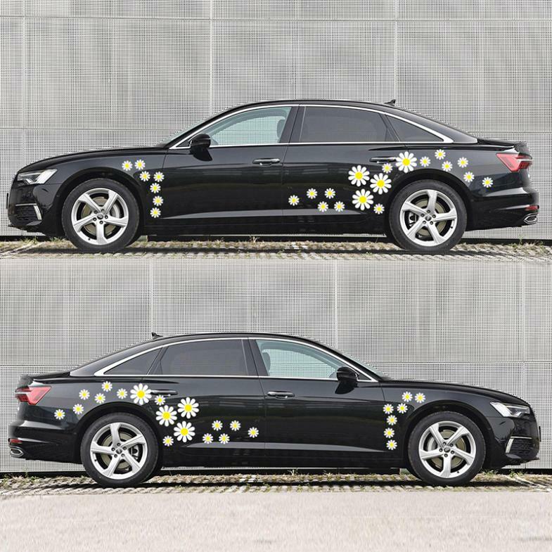 48 Daisy Flower Decal Car Stickers Graphics Bedroom Wall Window Decoration Art