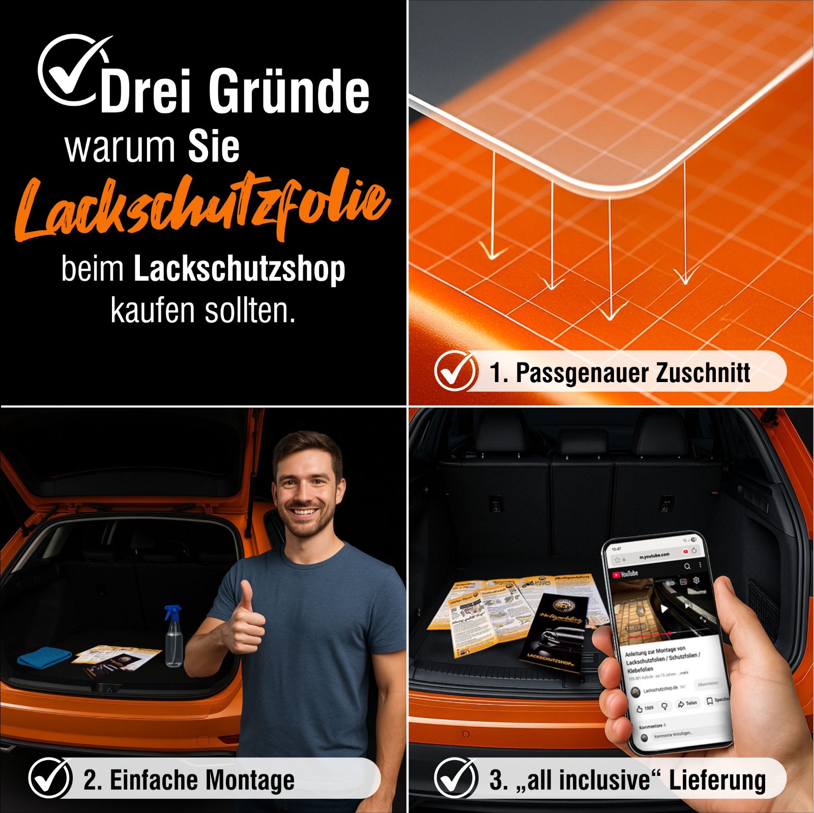 Lackschutzfolie für VOLVO Ladekantenschutz ✔ Autozubehör ✔ 100% paßgenaue Folie