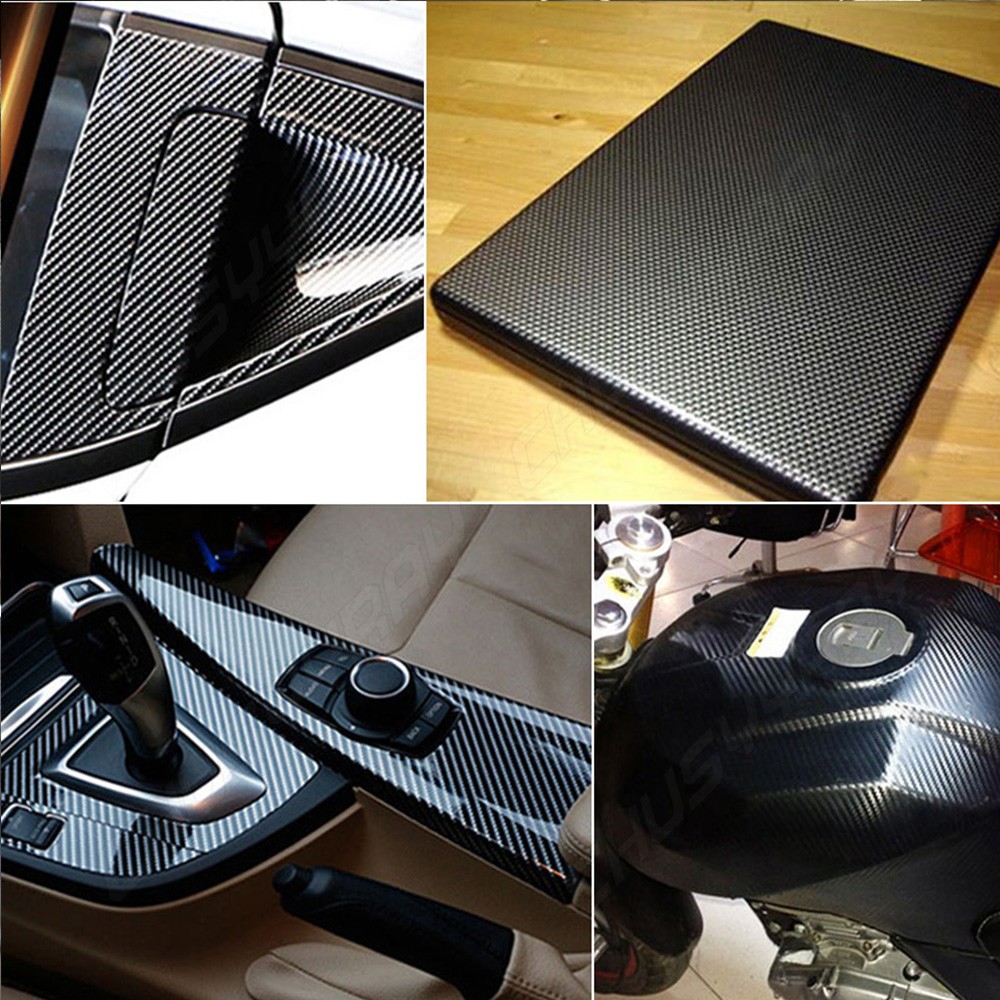 Set of 1: 5D Carbon Fiber Texture Vinyl Film for Auto Interior Trim & Parts Wrap