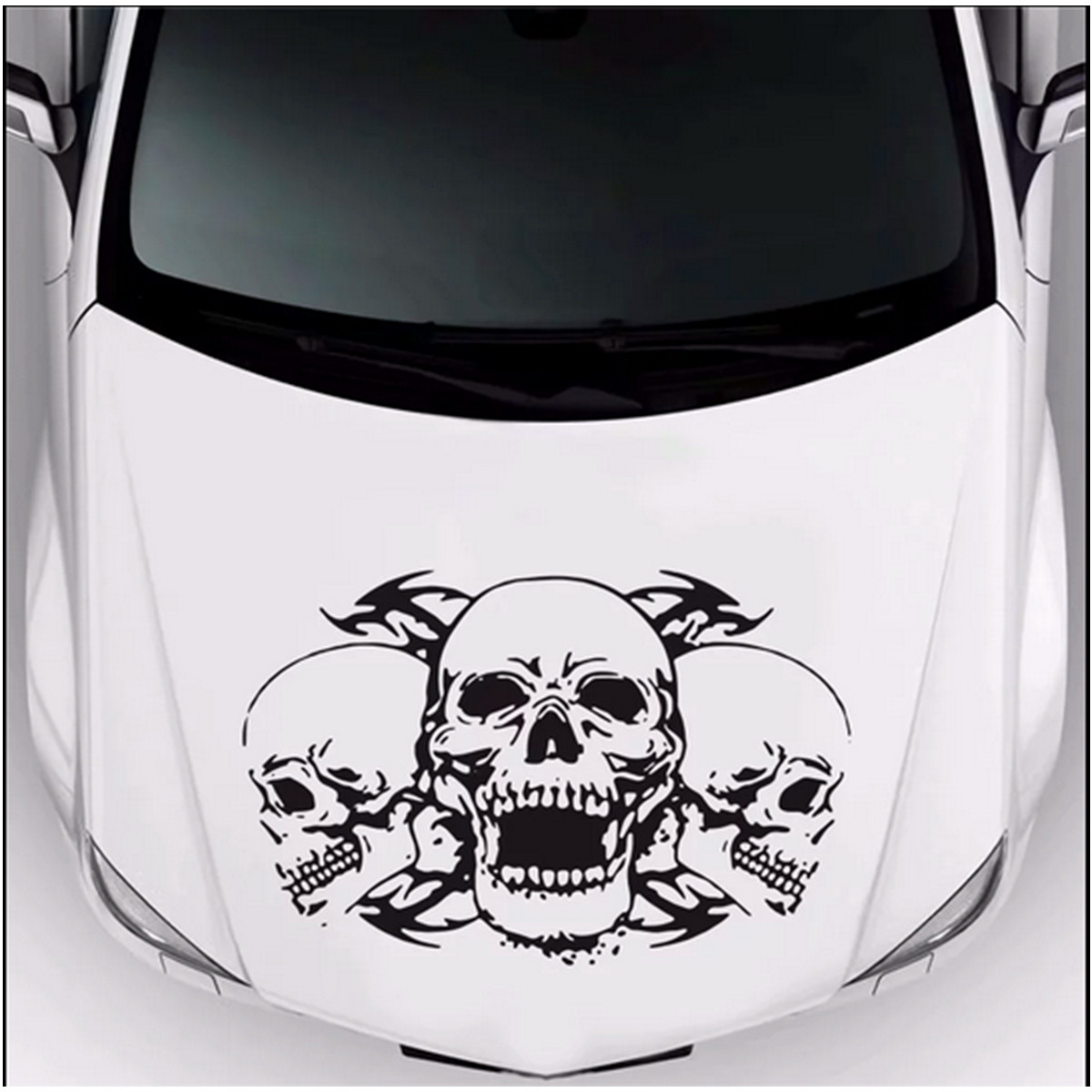 Sticker Decal Triple Skull Graphics Vinyl Car Body Hood Trim Waterproof 35x60CM