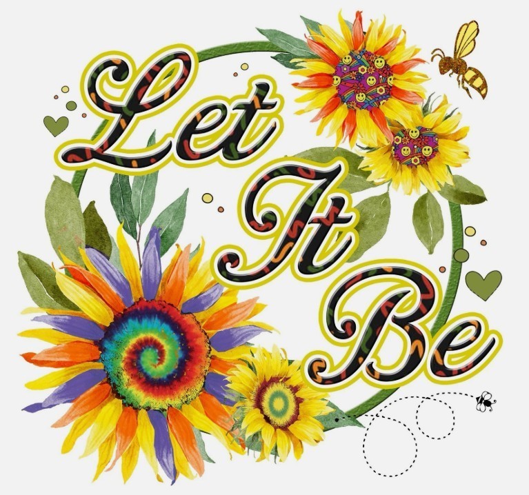 Let It Be Sticker (2 Inch) Waterproof Adhesive Peel & Stick Car Bumper