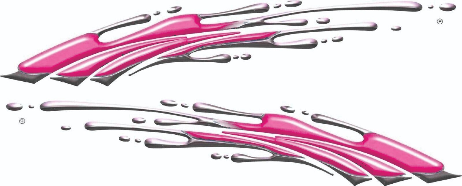 PINK Boat Car Splatter Drips Graphics Decals Vinyl Stickers pinstripe 84″ set