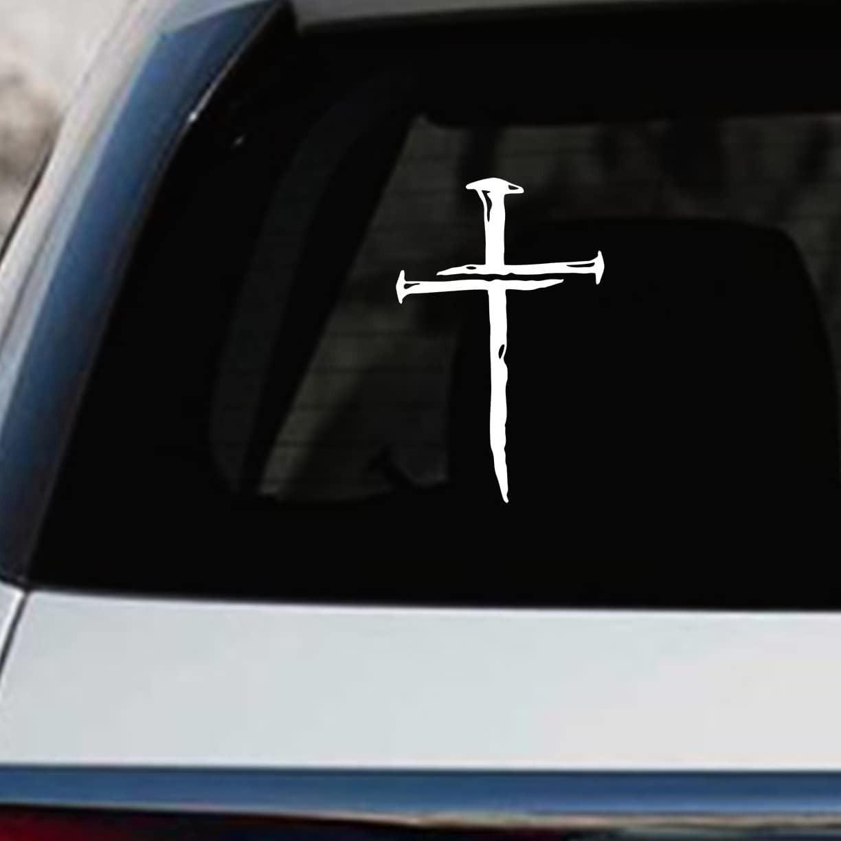 Cross Nails Vinyl Die Cut Decal Sticker – Jesus Christ Christian Religious God