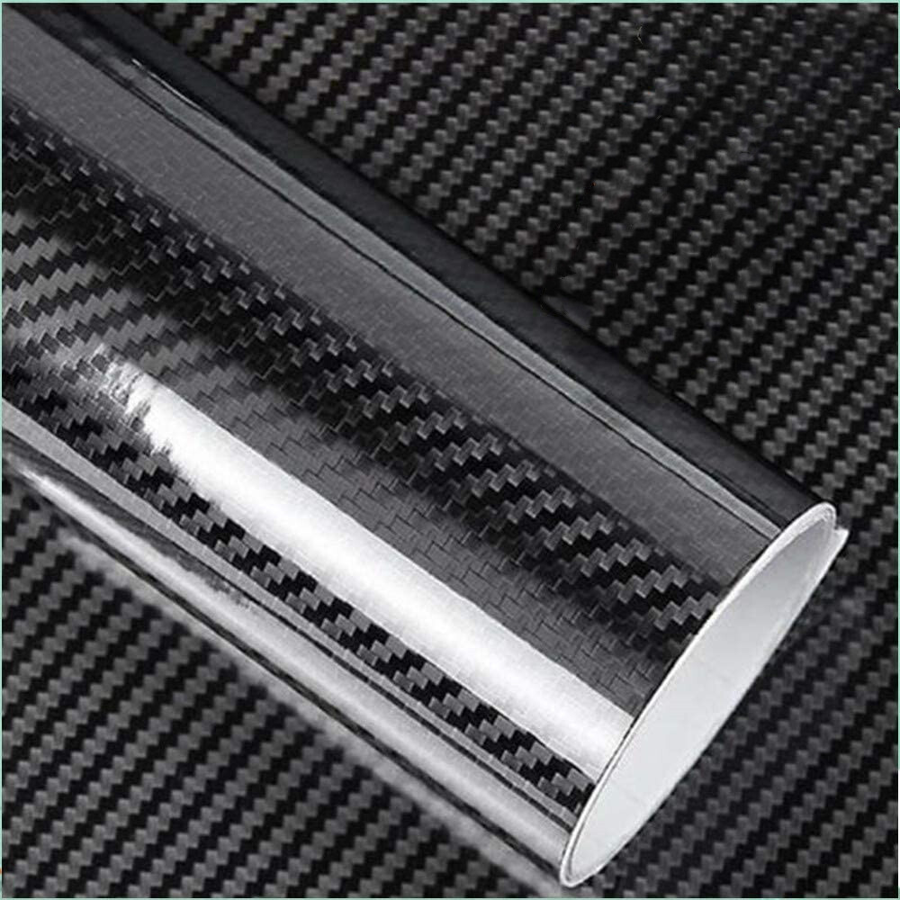 12″ x 60″ Car 6D Carbon Fiber Texture Vinyl Wrap Sticker Film Decal Black