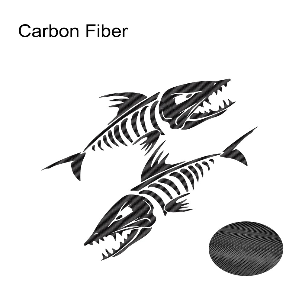 Fish Bone Stickers For Boat Body Decal Styling Engine Hood Decor Cruise Cover