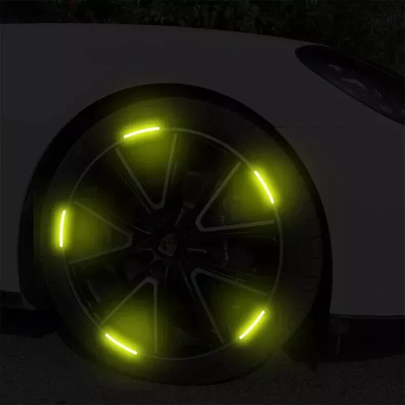 20X Reflective Sticker Strip Decal Wheel Hub Rim Stripe Tape Car Accessories