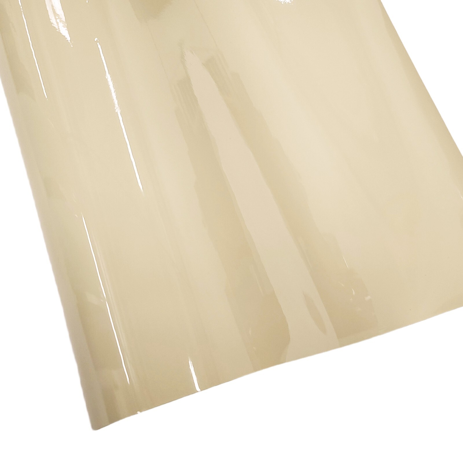 High Gloss Ivory Cream Beige Vinyl Car Auto Wrap Film Decal Sticker Sheet Roll
