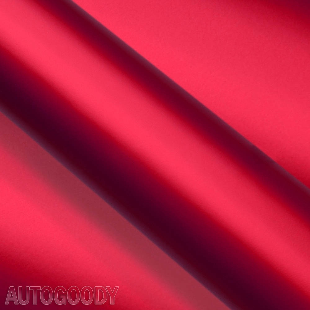 12″ x 60″ Satin Matte Chrome Metallic Red Vinyl Film Wrap Sticker Bubble Free