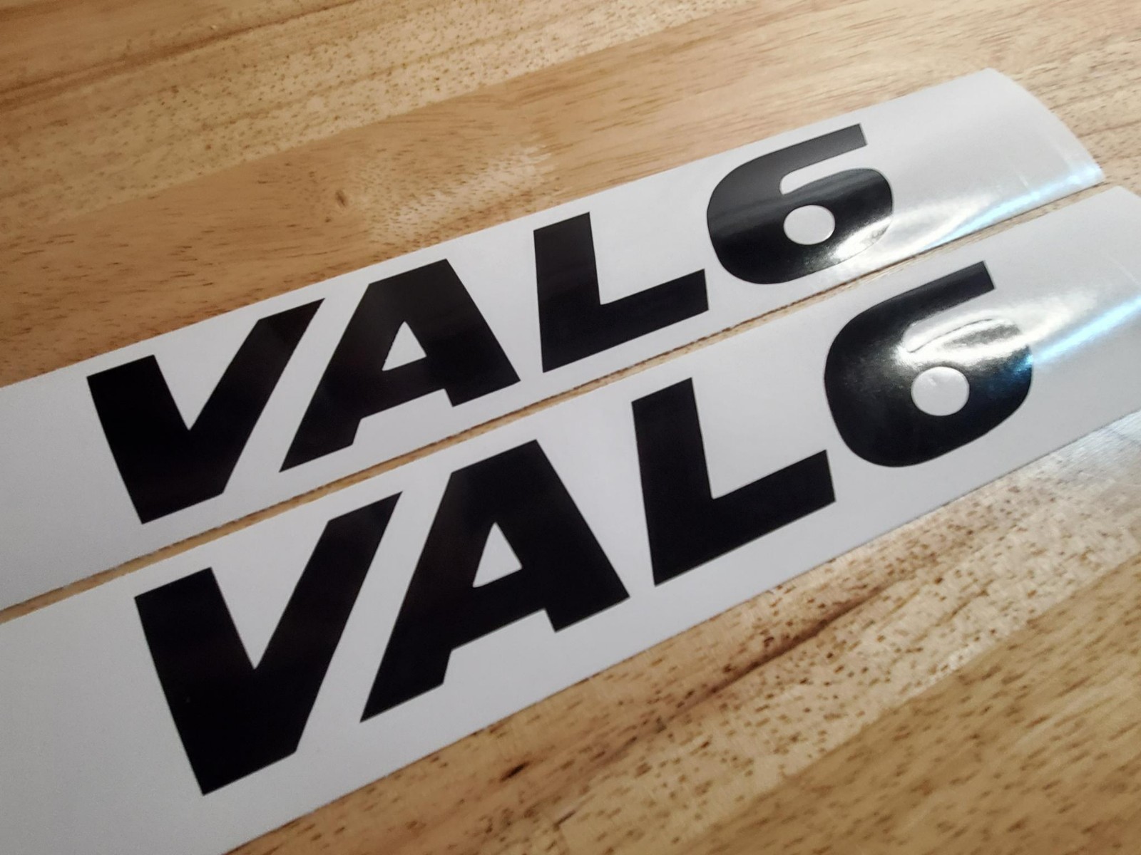 val6 heater 10″ DECALS STICKERS GLOSS BLACK (2) VINYL USA
