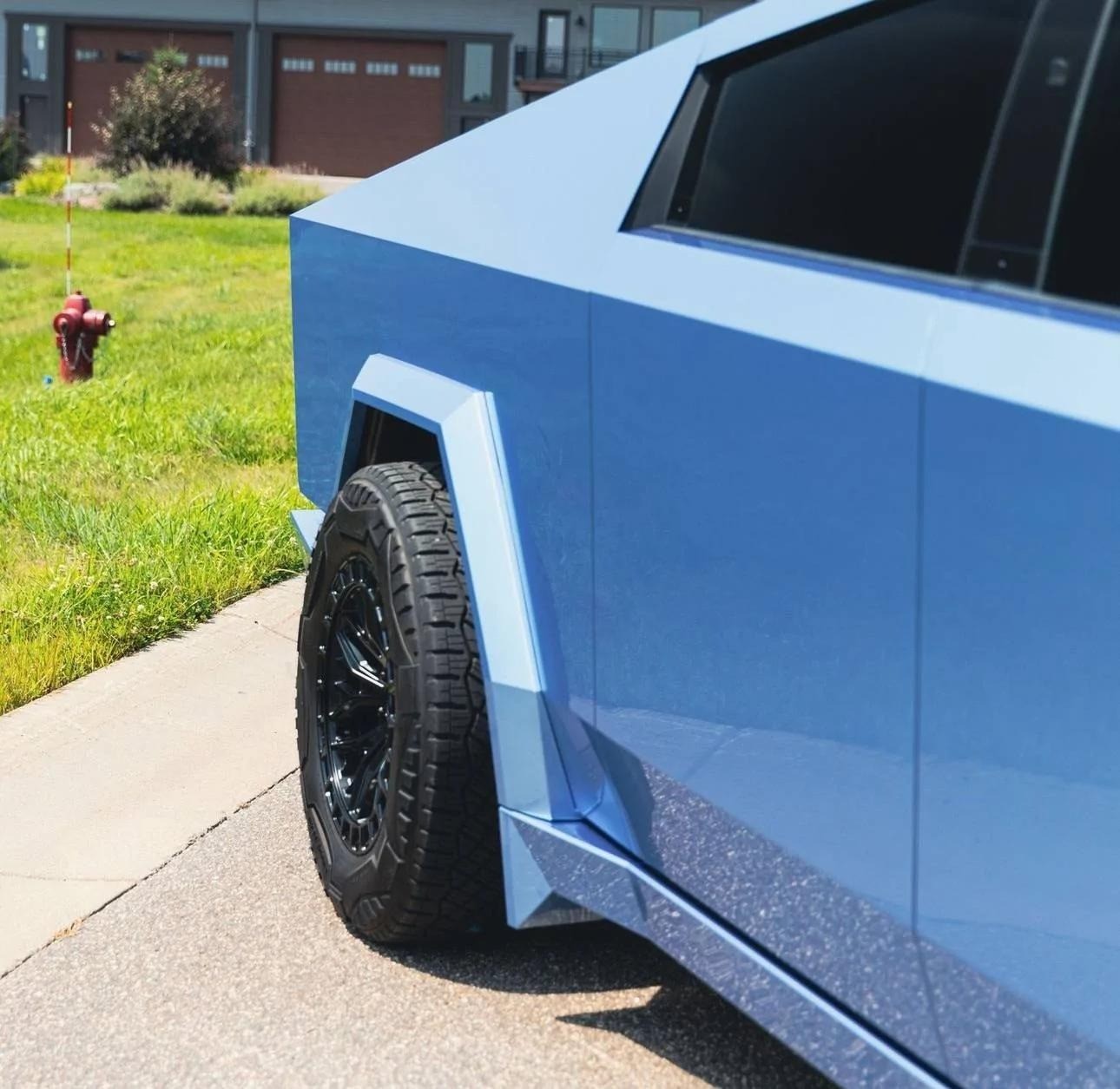 For Cybertruck DIY PreCut Paint Protection Film PET Wrap Color Gloss Ice Blue
