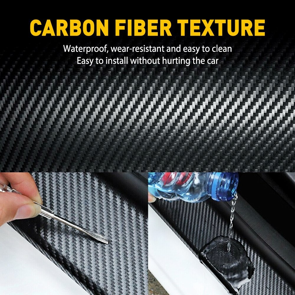 1-10x Premium 5D Carbon Fiber Vinyl Wrap Film Sticker Bubble Free Air Release 3m
