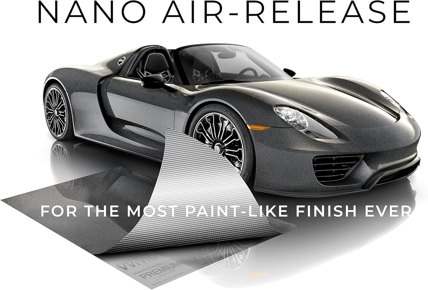 Stretchable Charcoal Grey Vinyl Car Wrap – Ultra Gloss Finish 10ft x 5ft