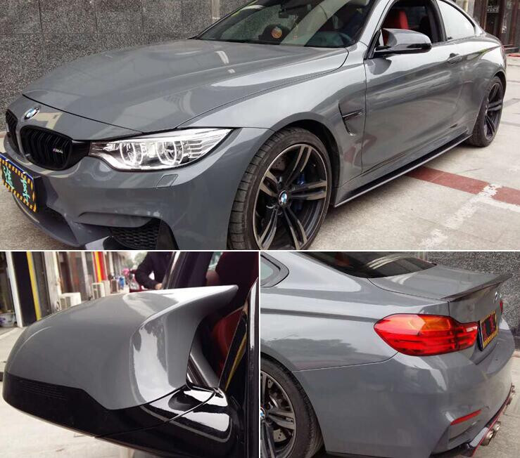 65FT x 5FT Ultra Gloss Glossy Nardo Grey Vinyl Film Car Wrap Sticker Bubble Free