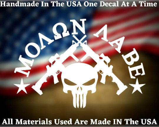 MOLON LABE #2 2nd Amendment Vinyl Car Decal Bumper Sticker USA Seller