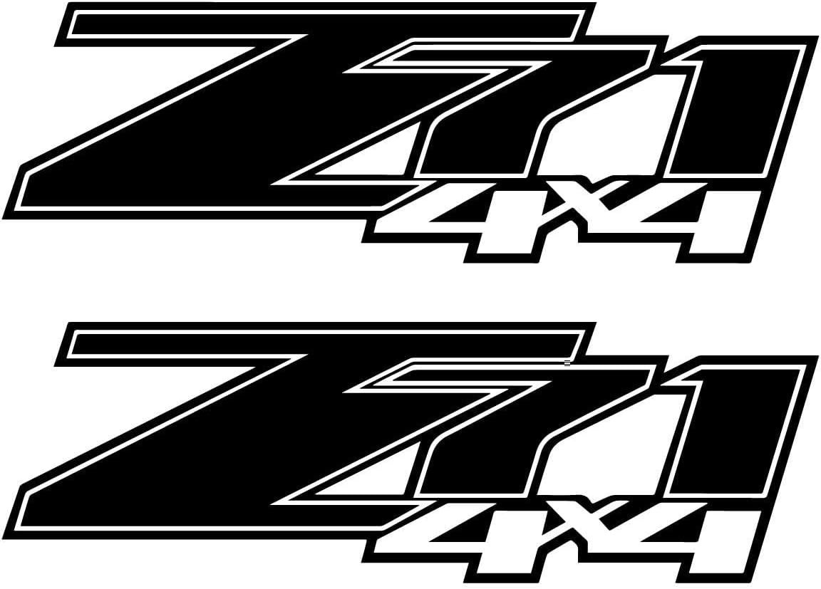 Matte Black Z71 4X4 Bedside Decals Fits 2007-2013 Chevy Silverado