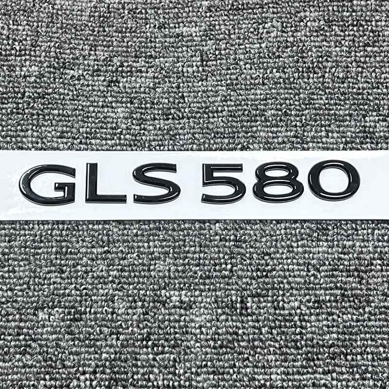 Gloss Black GLS580 Number Trunk Letters Badge Emblems Sticker For Mercedes Benz