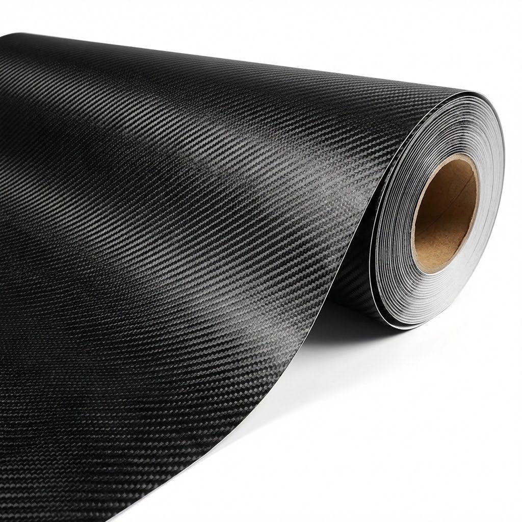 12″ x 60″ Black Carbon Fiber Vinyl Film Wrap 3D Bubble Free Air Release 1ftx5ft