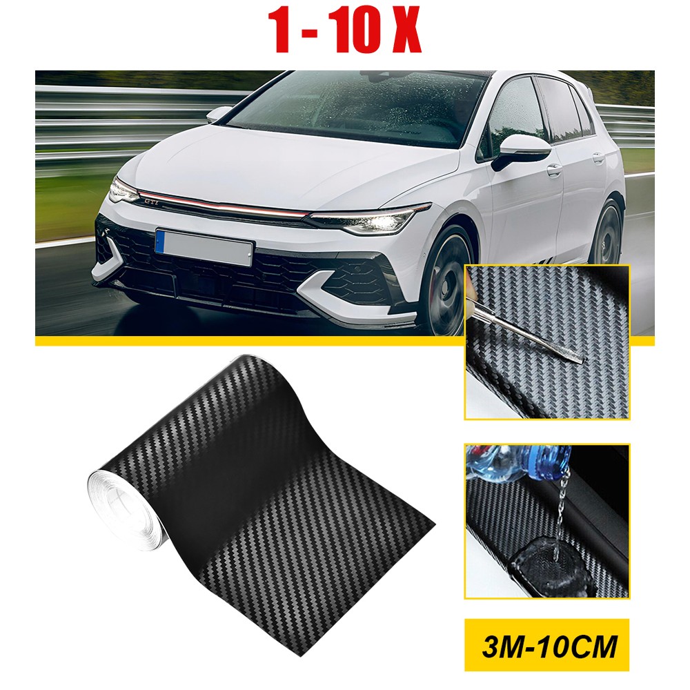 1-10x Premium 5D Carbon Fiber Vinyl Wrap Film Sticker Bubble Free Air Release 3m