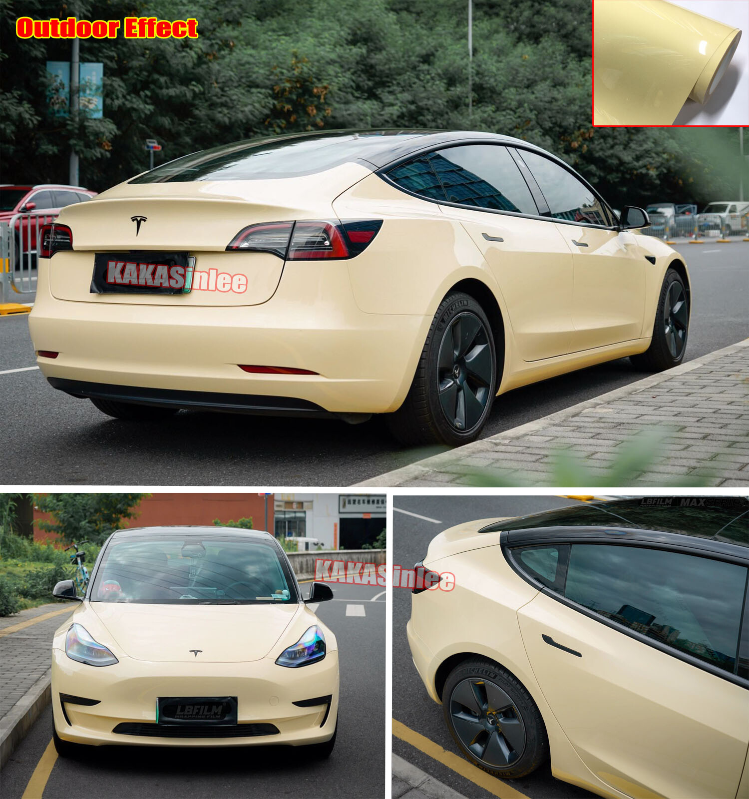 Flexible Crystal Glossy Metallic Whole Car Vinyl Wrap Truck Sticker Air Free US