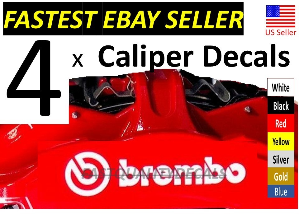 4x Caliper Decal for BREMBO brakes – CHOOSE COLOR – FAST SHIPPING