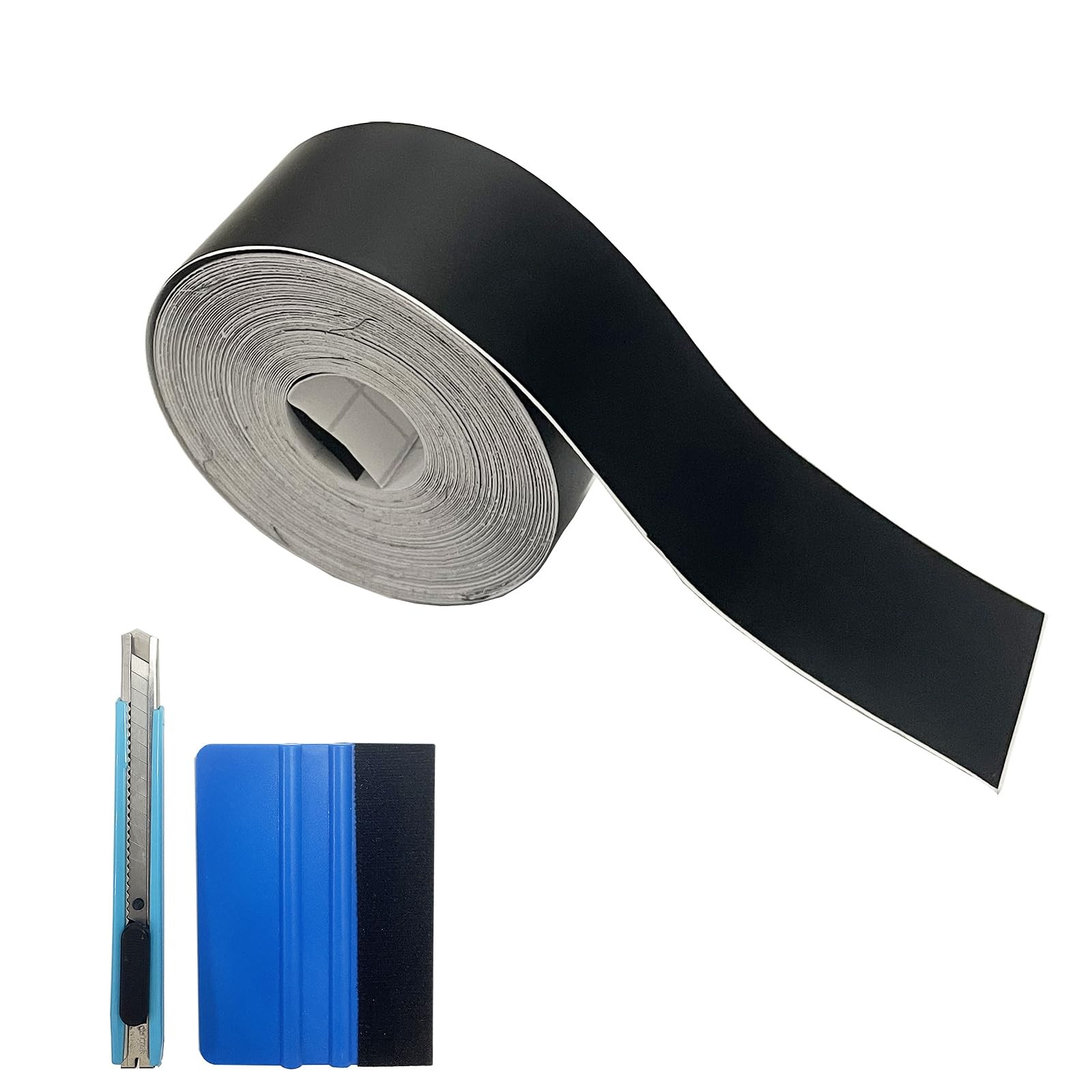Matte Black Vinyl Tape for Black Out Chrome Delete Window Trim, Matte Black V…