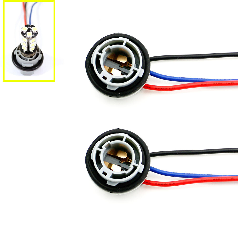 1157 2057 7528 Universal Pigtail Wire Female Socket 2 Harness Stop Brake Replace