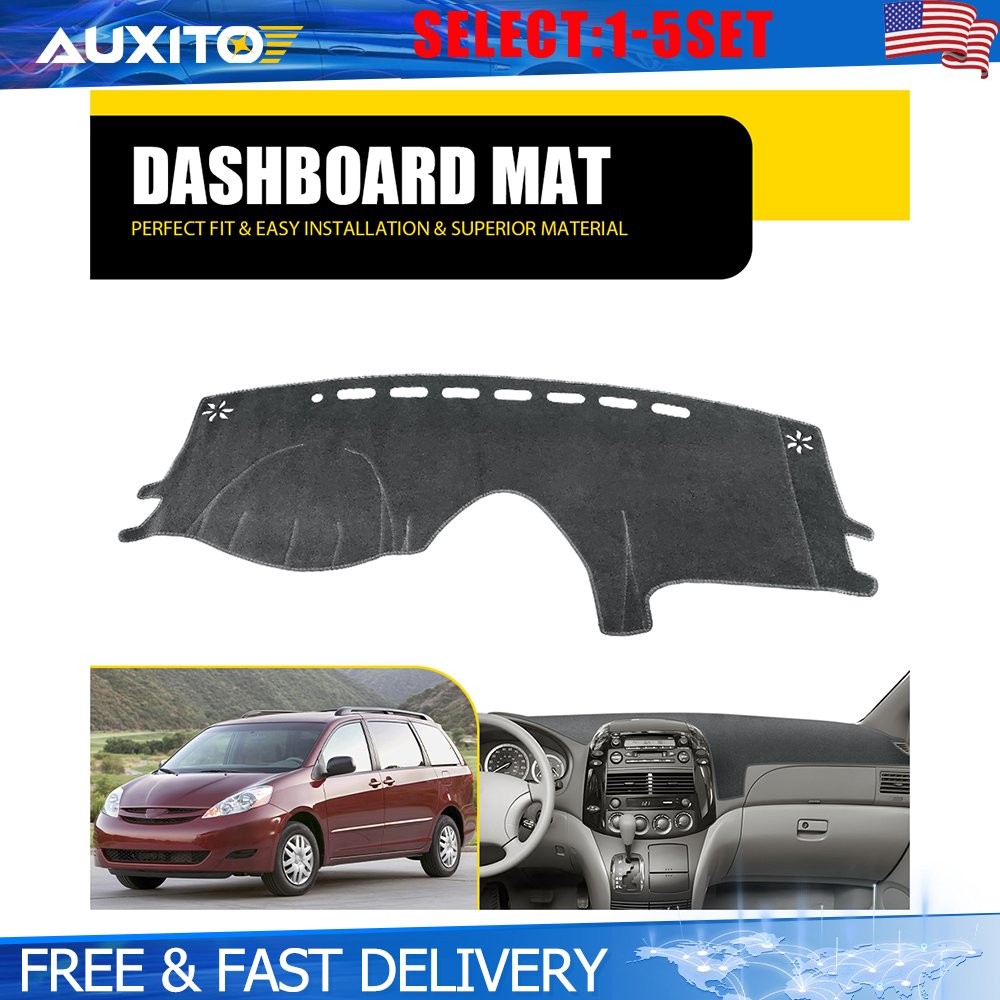 fits 2004-10 TOYOTA SIENNA DASH COVER MAT DASHBOARD PAD MADE CHARCOAL GREY 1-5X