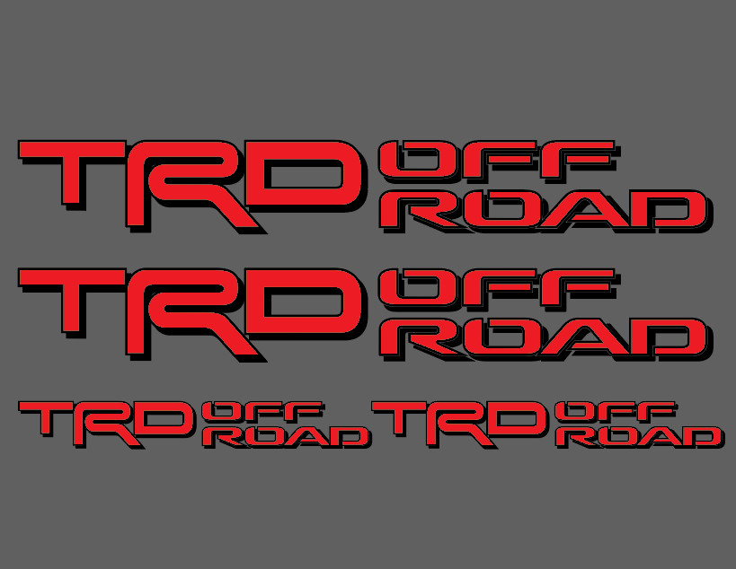 TRD 4×4 Off Road Stickers Decal Made inUSA Toyota 4Runner Tacoma FJ Tundra 4for1